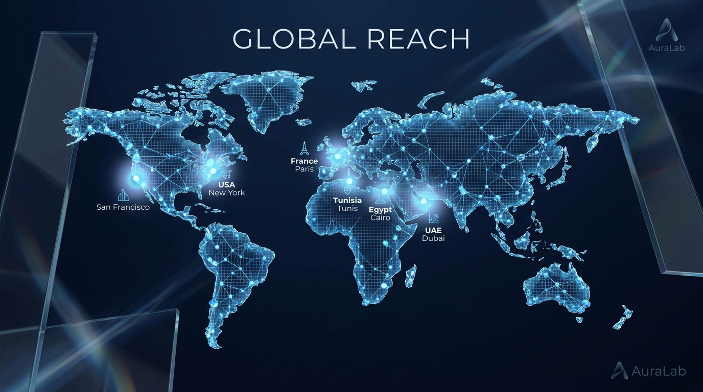 AuraLab Global Reach 3D Visualization