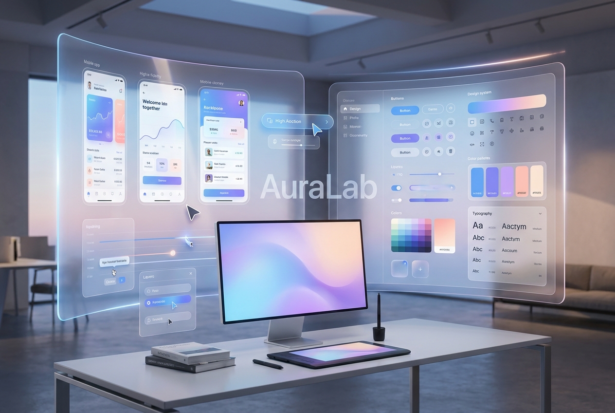 AuraLab UI/UX Workspace Visualization